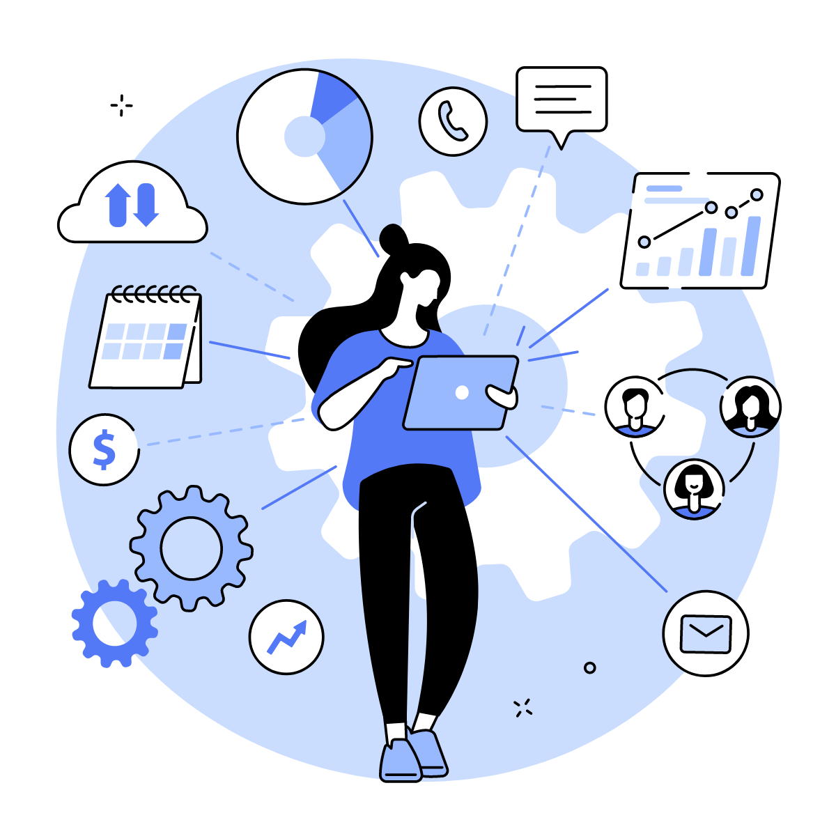 Lady-searching-online-visual-generation
